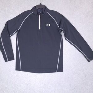 Under Armour ColdGear Infrared Fitted Pullover Mens Large Black 1/4 Zip